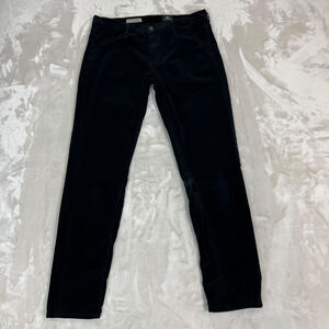 Adriano Goldschmied Pants‎ Womens 29R Black Corduroy The Stevie Ankle Academia